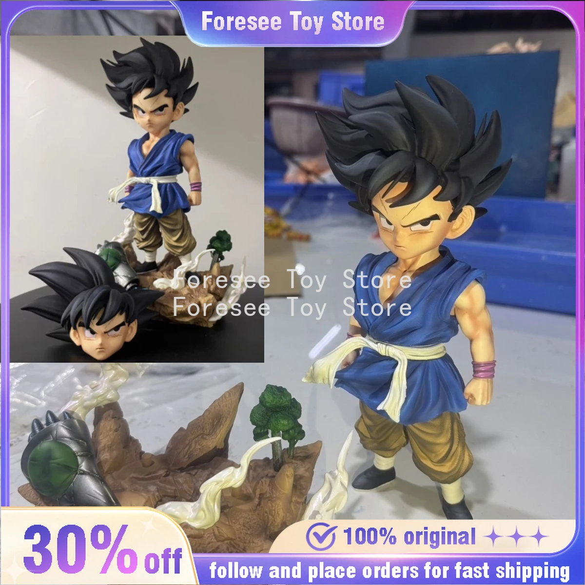 

Dragon Ball GT Goku Figure 18cm Anime Desktop Decoration Statue Trendy 2D Character Model Collectibles