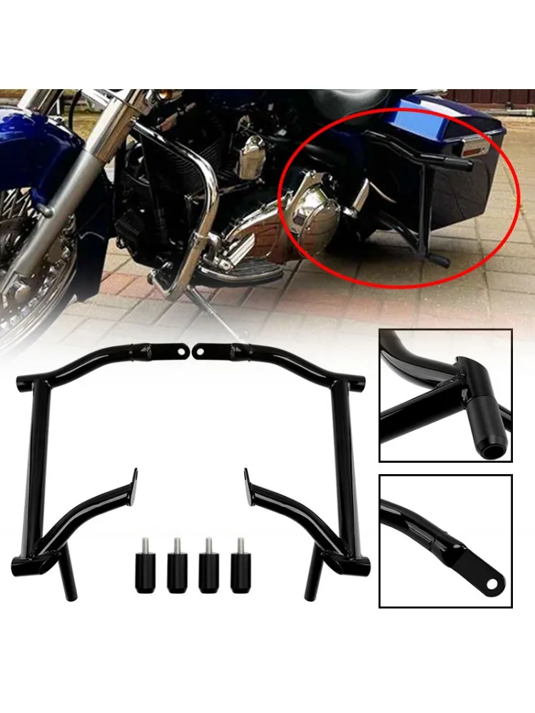 Motorrad-Satteltaschen-Schutz, Sturzbügel, links und rechts, für Harley Touring Street Electra Glide Road King Glide 1997–2008