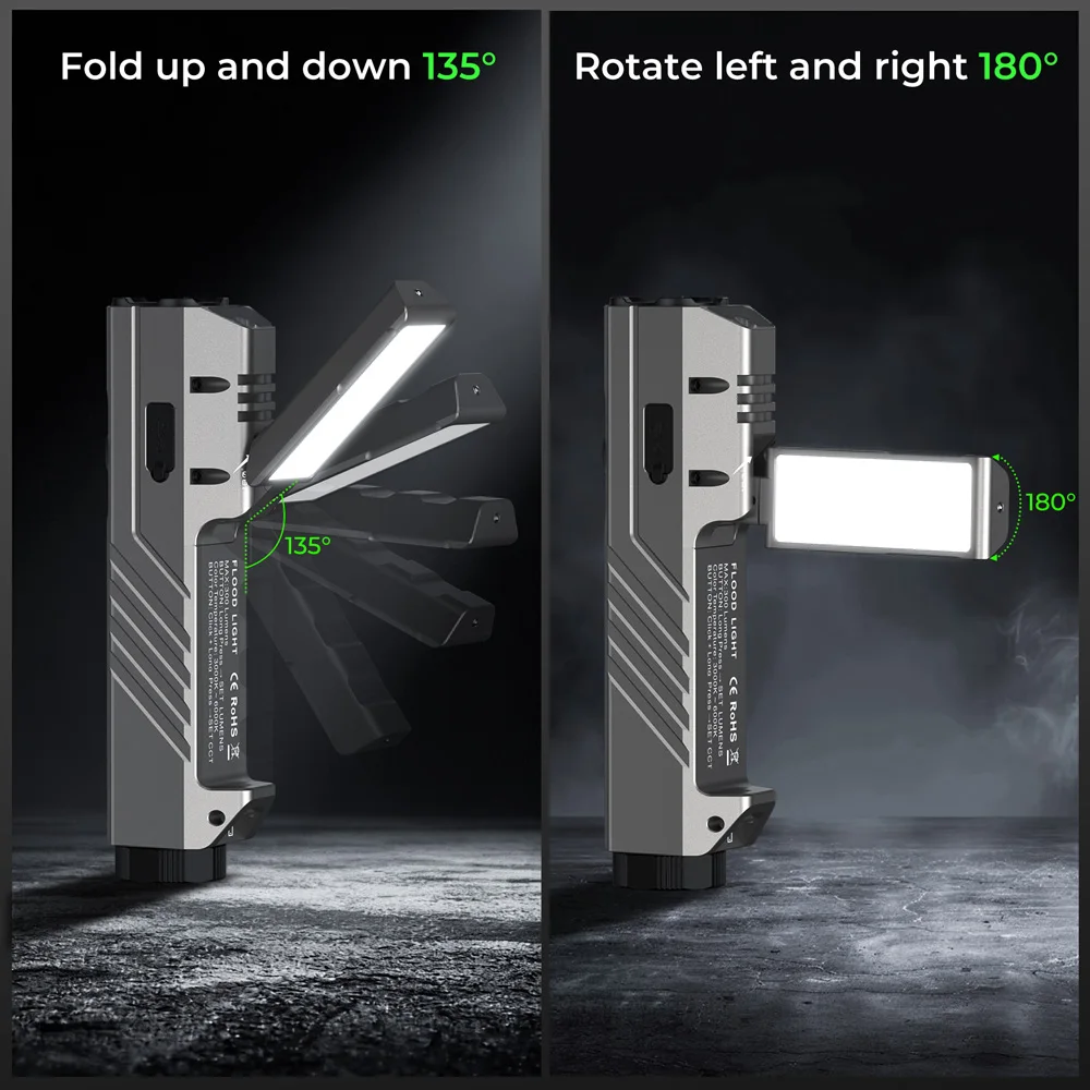 Wurkkos HD05 Flashlight 3000LM LED 21700 Rechargeable Battery Extra-long Battery Life Multifunctional Hunting Hiking Searchlight