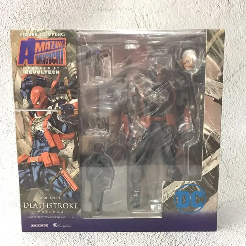 Deathstroke anime 17cm figura de ação yamaguchi estilo alta mobilidade conjunta brinquedo modelo colecionável para decoração de mesa e presente personalizado