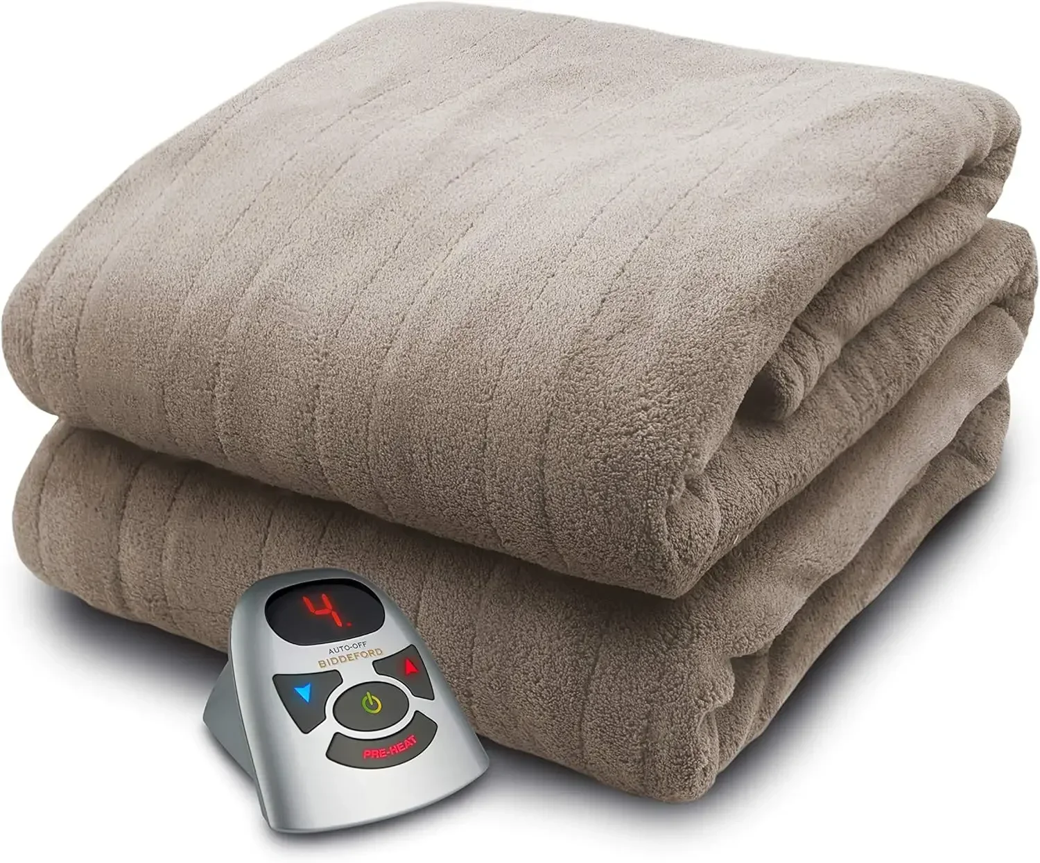 

Micro Plush Electric Heated Blanket with Digital Controller, Twin, Taupe