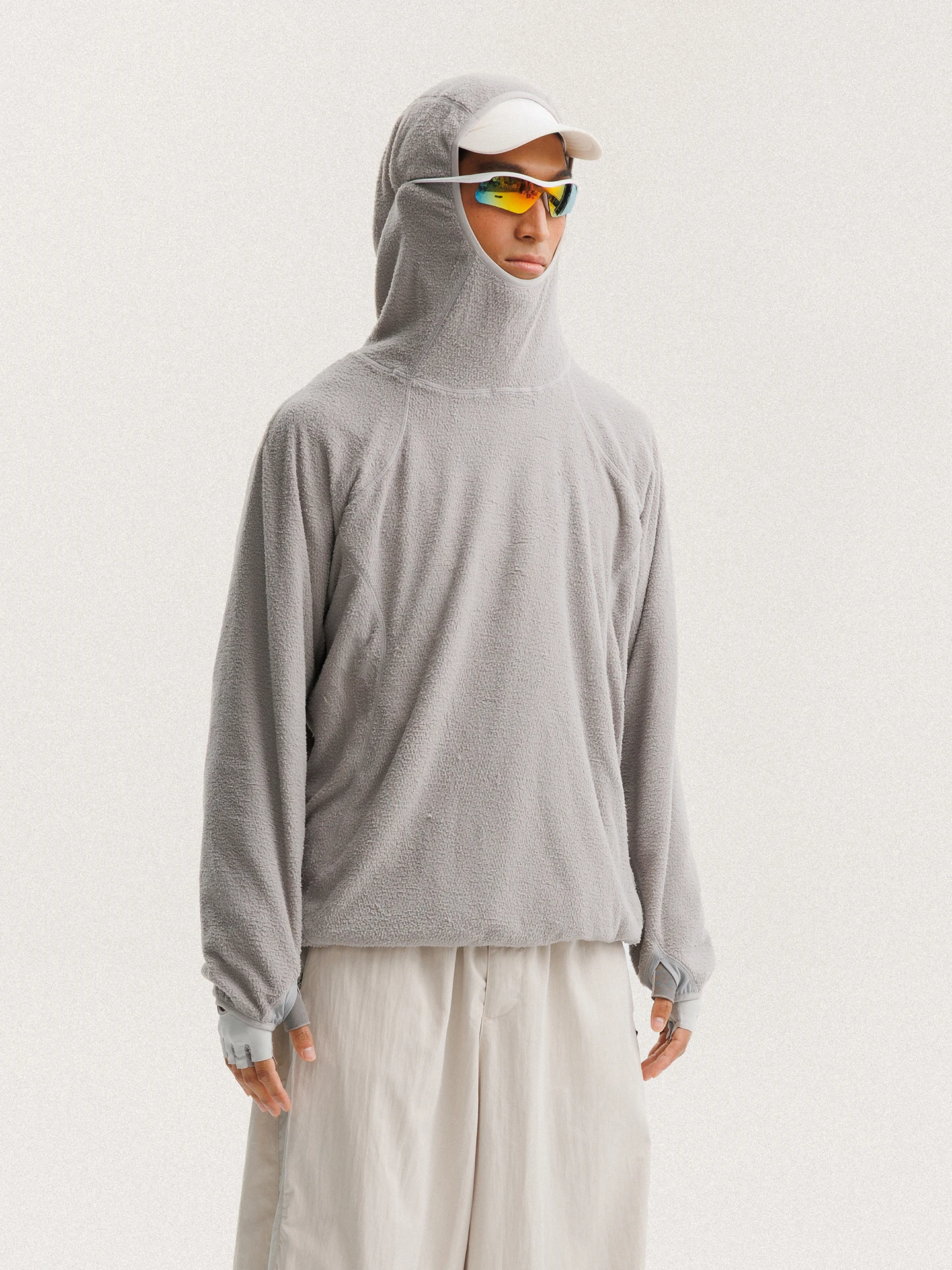 

Nted Retro Japanese Sle Color Simple Fce Hoodie Men's Lightweight Spor Breathable Spring Top Polyester Fiber