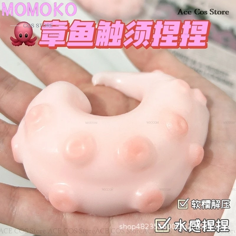 Anime Cartoon Octopuses Tentacles Decors Mini Cute Prop Soft Squishy Mochi Adorable Gift Squid Tentacles Finger Stretch Silicone