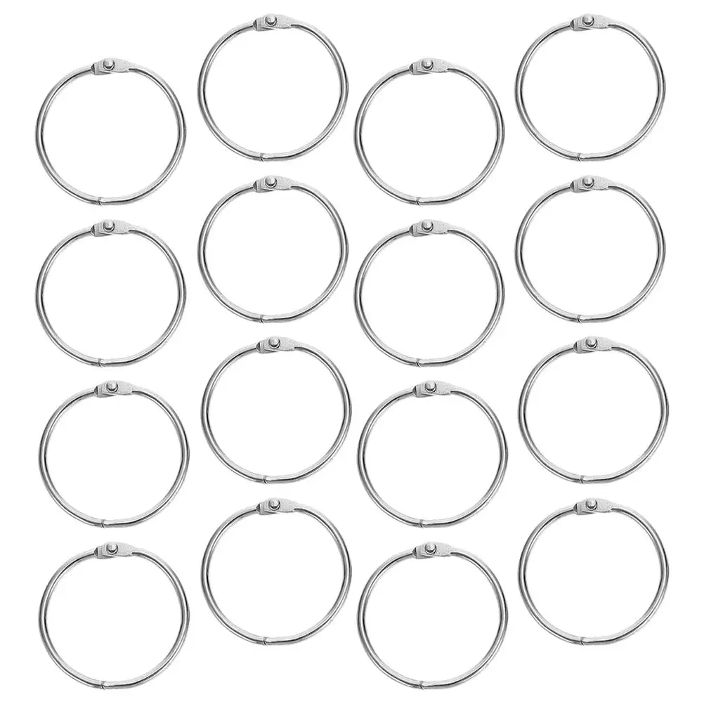 20 Pcs Ring Binder Small Rings Craft Metal for Crafts Loose Leaf Book Clips Key The