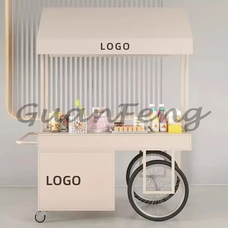 Best-selling ice cream trolley outdoor mobile snack cart supermarket promotion booth