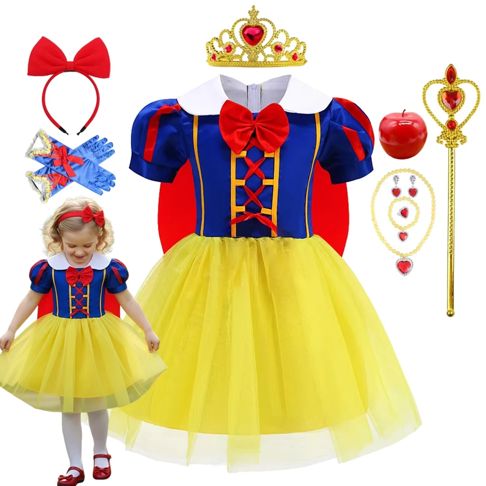 2026 Mädchen Prinzessinnenkleid Halloween Cosplay Verkleidung Karneval Geburtstagsoutfit Partykostüm