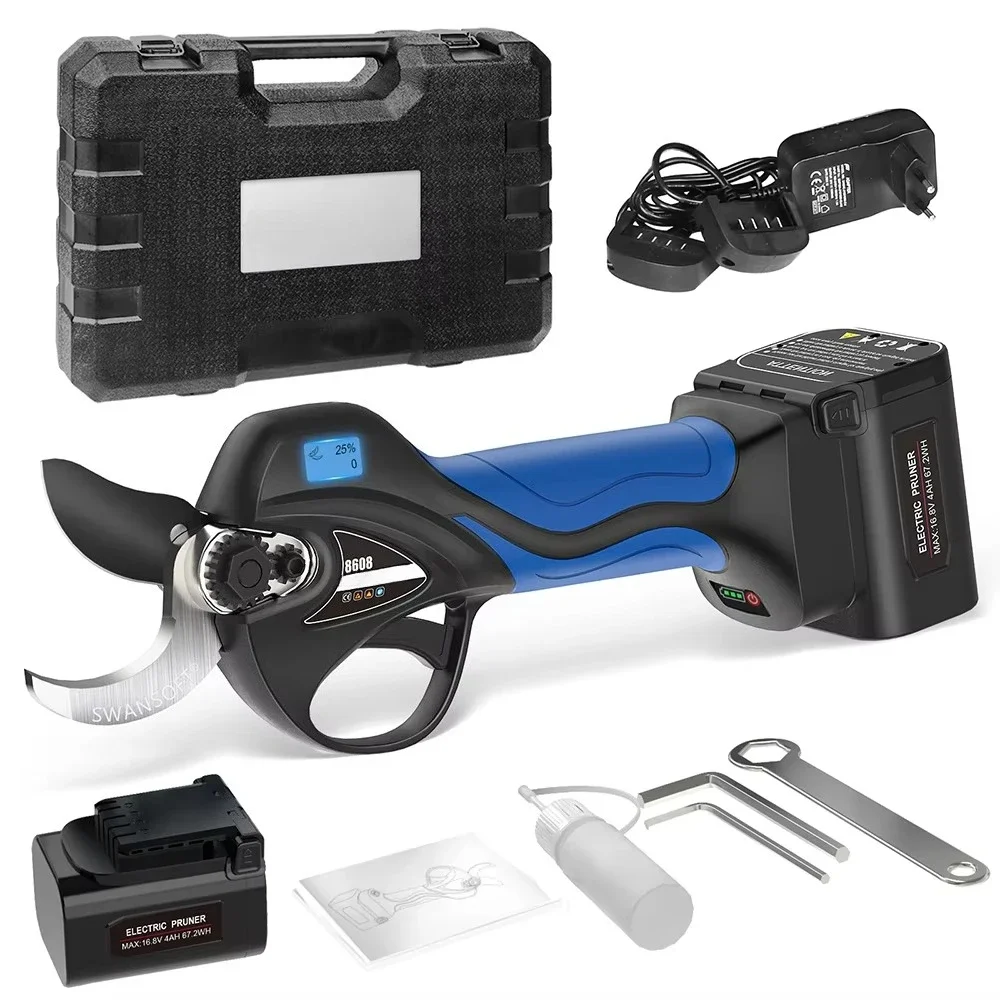SW-8608 Electric Tree Branches Garden Tools Electric 16.8V Cordless Pruner Lithium-ion Pruning Shear Efficient Scissors