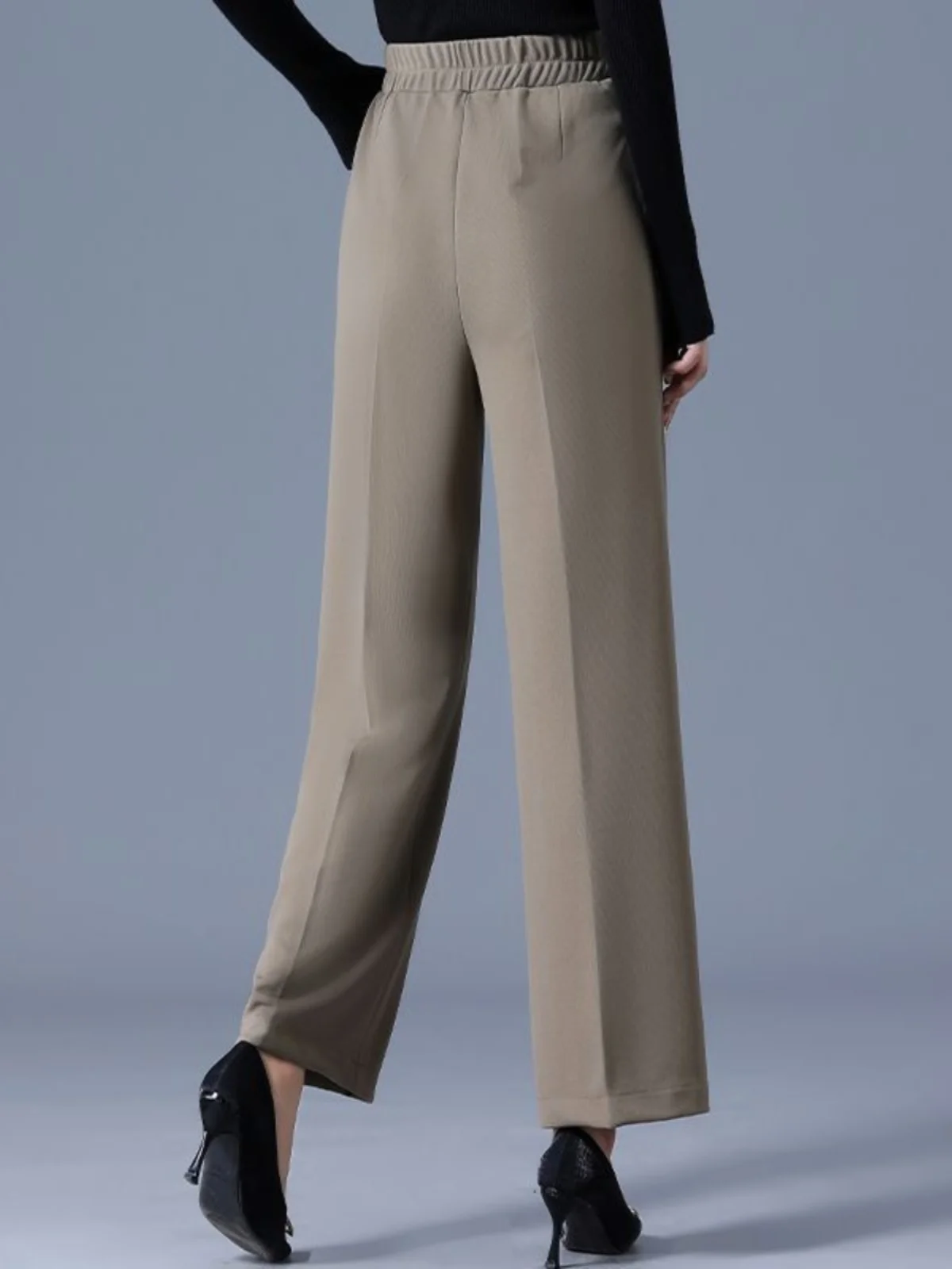 High Waist Wide Leg Pants Women's Spring Summer Thin Straight Drapey Trousers Loose plus Size Mom Jeans Long Pants