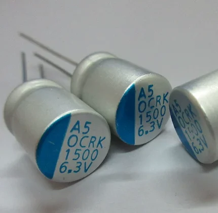 Solid-state capacitor 6.3V 1500UF, solid aluminum shell electrolytic capacitor for graphics card motherboard, 10x12mm