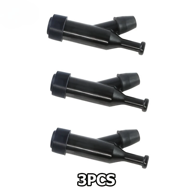 3pcs GX160 Spark Plug Boot Caps, Black Plastic, OEM Replacement for Honda GX Series 196cc, 212cc, 420cc Engines for Lawn Mowers