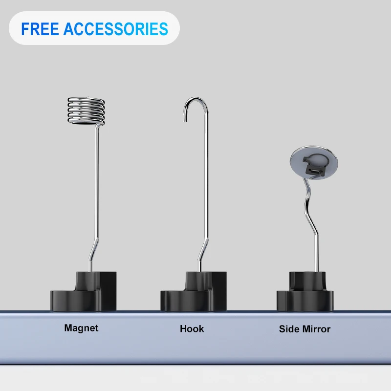 3 in 1 Phone Connect Endoscope for iPhone/Type-C/Android Borescope Camera 5.5mm 8mm 1080P HD IP67 Inspection Camera for Piping
