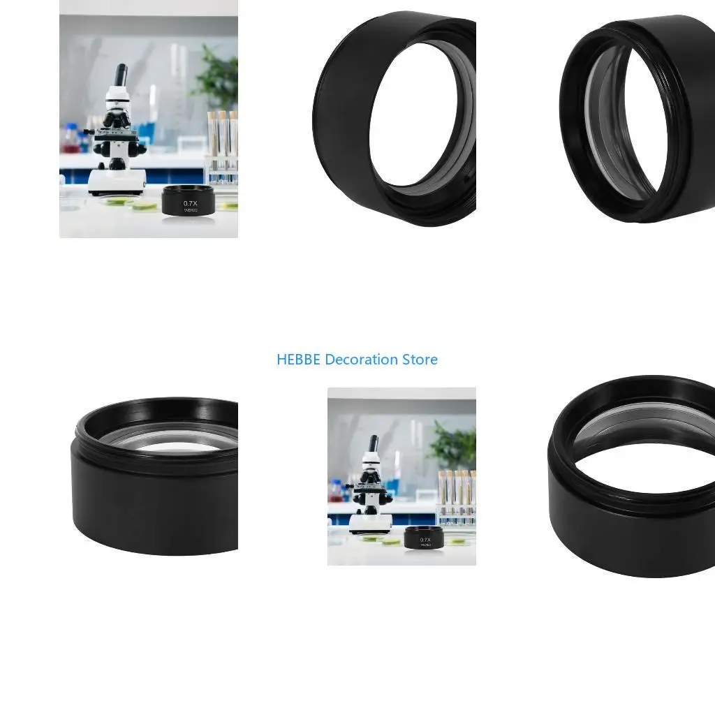 B0KC accessoire Microscope WD120 0,7x Microscope stéréo trinoculaire lentille d'objectif auxiliaire éducation lentille