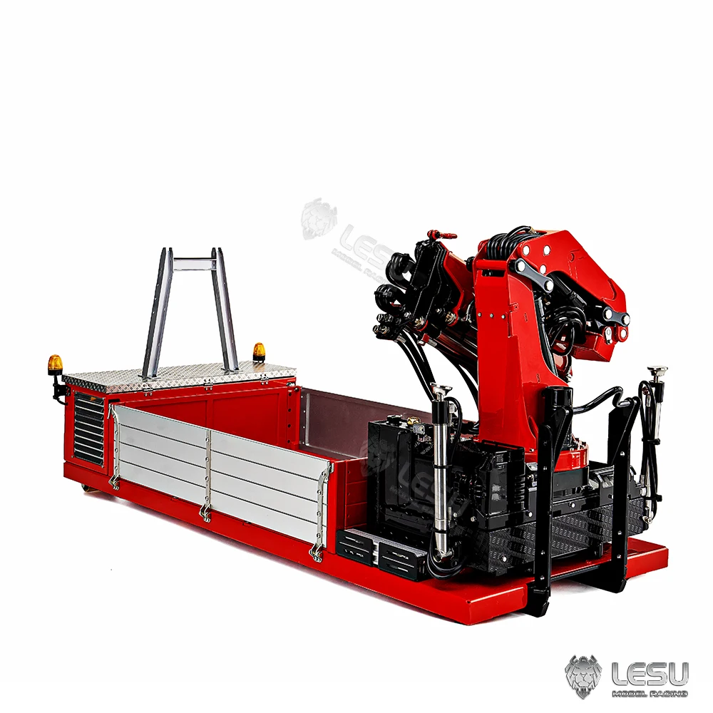 LESU Hydraulic Crane Metal Ballast Bucket Suitable for 1/14 Hydraulic RC Truck Roll-on/roll-off Dump Truck Model Upgrade Crane
