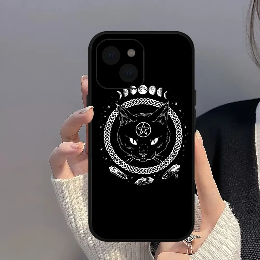 Occult Witchcraft Moon Gothic Witch Phone Case For iPhone Mini 11 12 13 14 15 Pro XS Max X Plus SE XR Shell