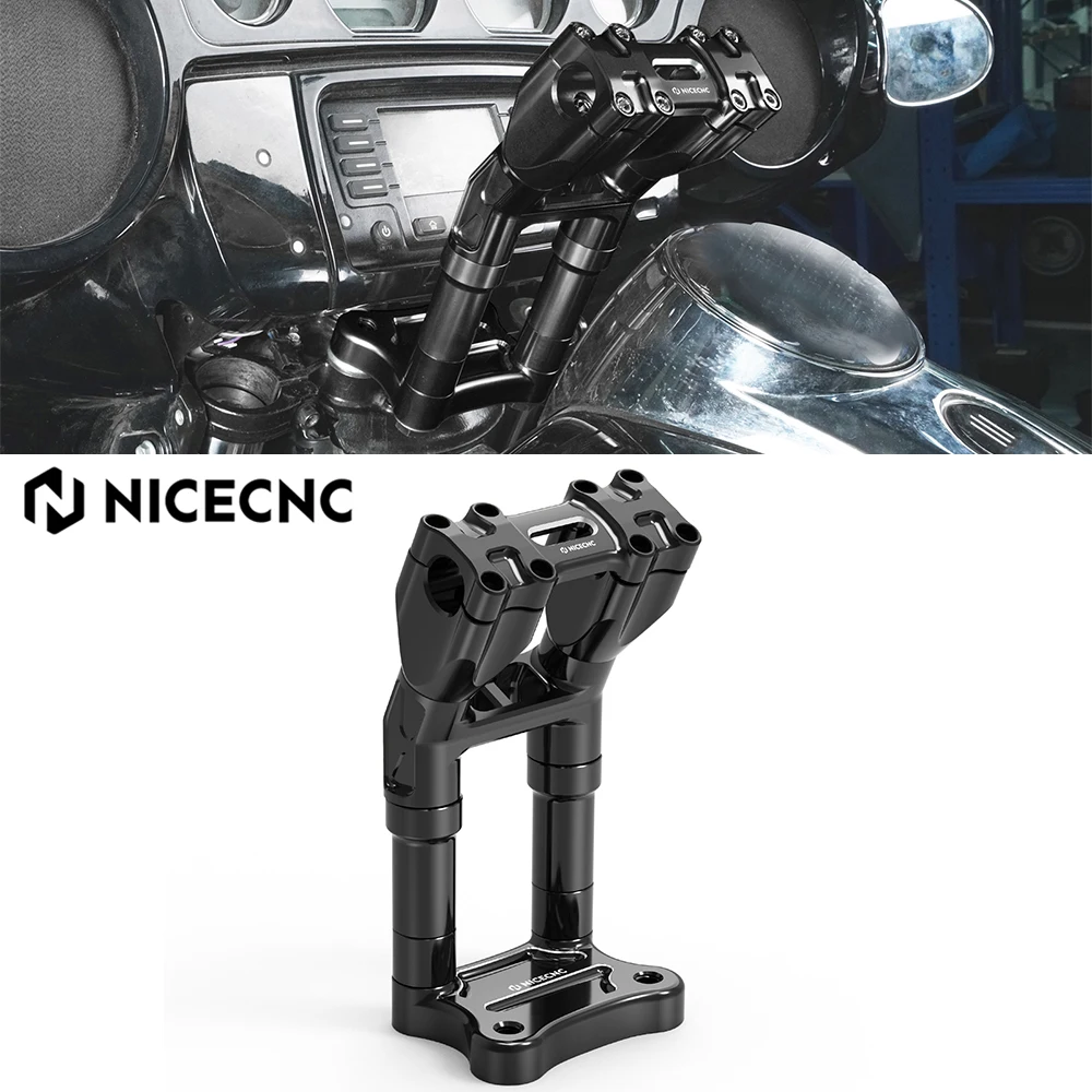 

For Street Glide FLHX/Special/CVO FLHXS 2014-2024 Kickback Riser 9" For 1" Handlebar Electra Glide Tri Glide Ultra Ultra Limited