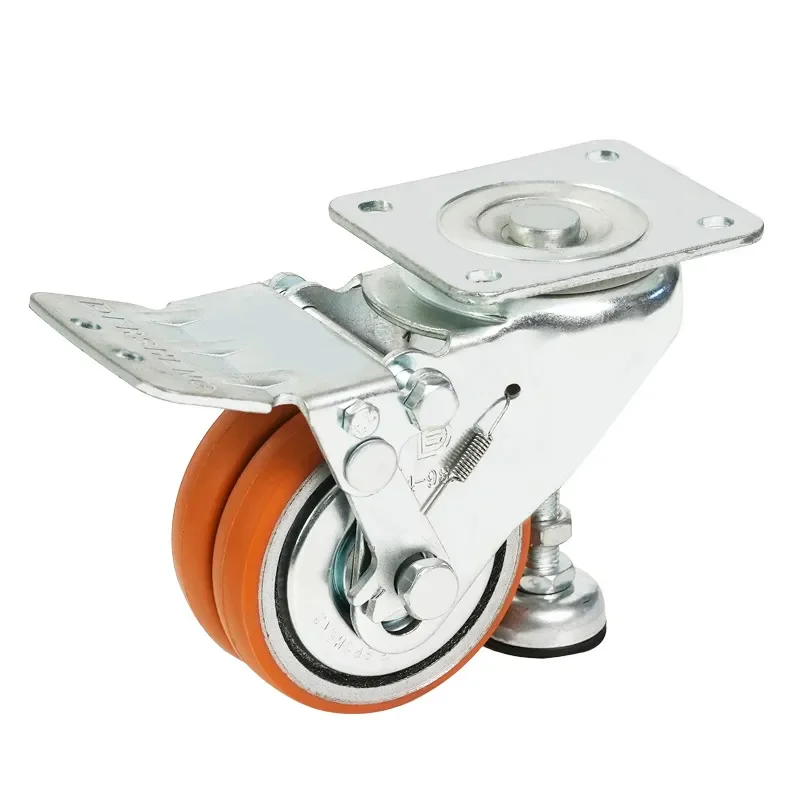 Silent universal support lifting QPU polyurethane wheel 3 inch 4 inch mobile fixed switching high load saving labor and wear