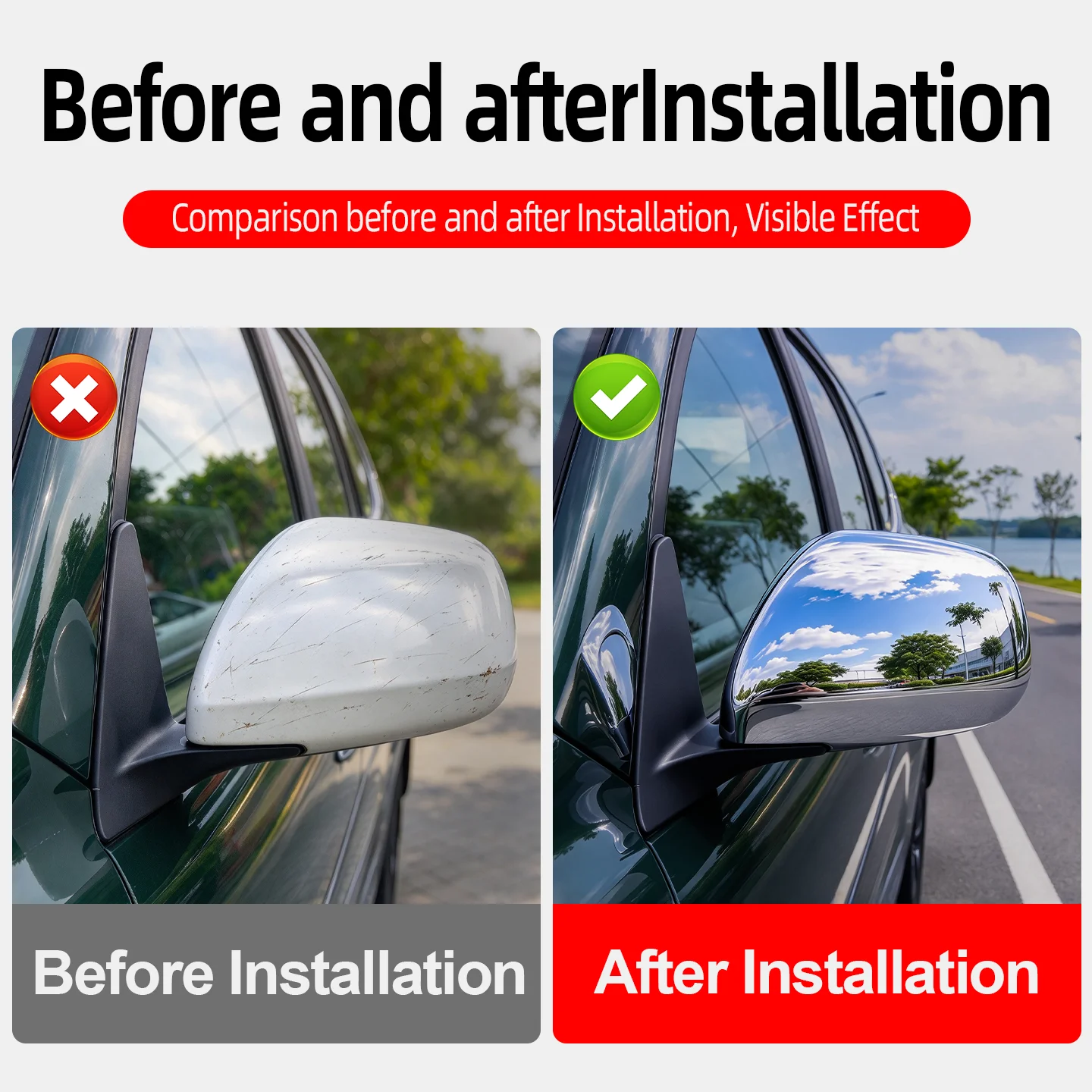 For Toyota Land Cruiser Prado 120 LC120 J120 2003-2009 Side Mirror Cover Exterior Styling Upgrade Decoration Accessories