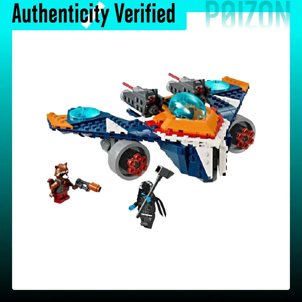 LEGO Superhero Rocket Raccoon's Warbird Spaceship Battle With Ronan Building Blocks 290pcs 76278