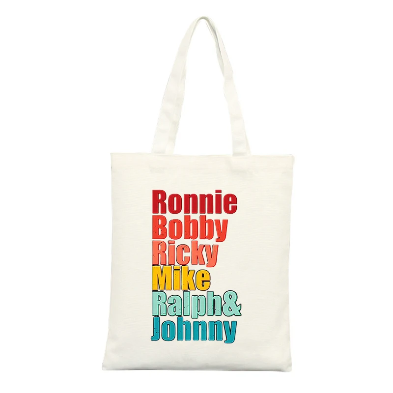 Canvas Tote Bag with Vintage Multi-color Typography Print, Ideal for Casual Shopping and Daily Use