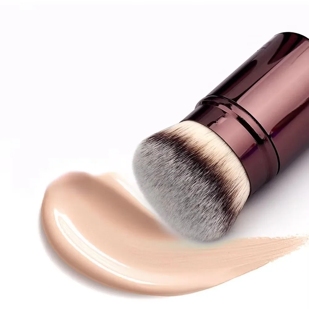 1 Stück flauschiger, einziehbarer Make-up-Pinsel aus synthetischem Haar, ultraweicher, flacher Winkel, Rougepinsel, Make-up-Werkzeug, Make-up-Anwendung