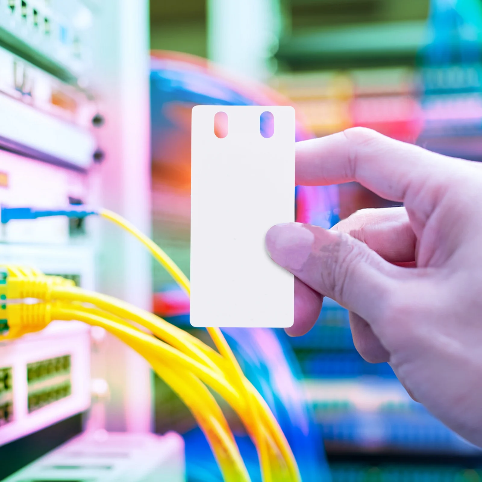 

50Pcs PVC Cable Identification Tags Waterproof Blank Write-on Cord Labels Wire Marker Blank Cable Tags for Electrical Use