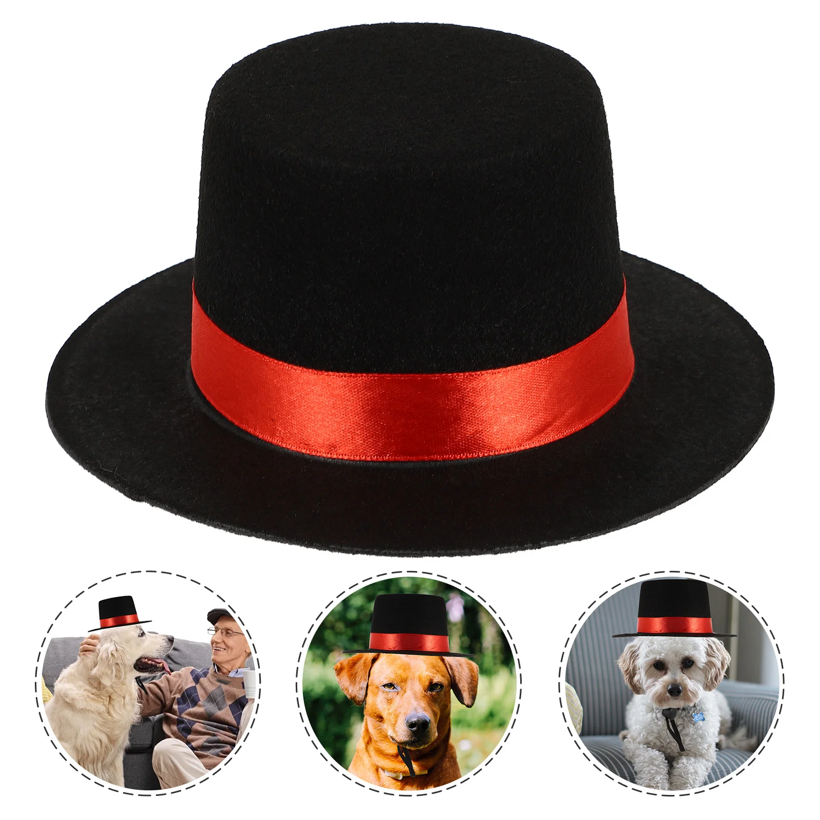 Small Dog Pet Hat Father Dachshund Christmas Decor Birthday Non-woven Fabric Pets for Cats Dogs