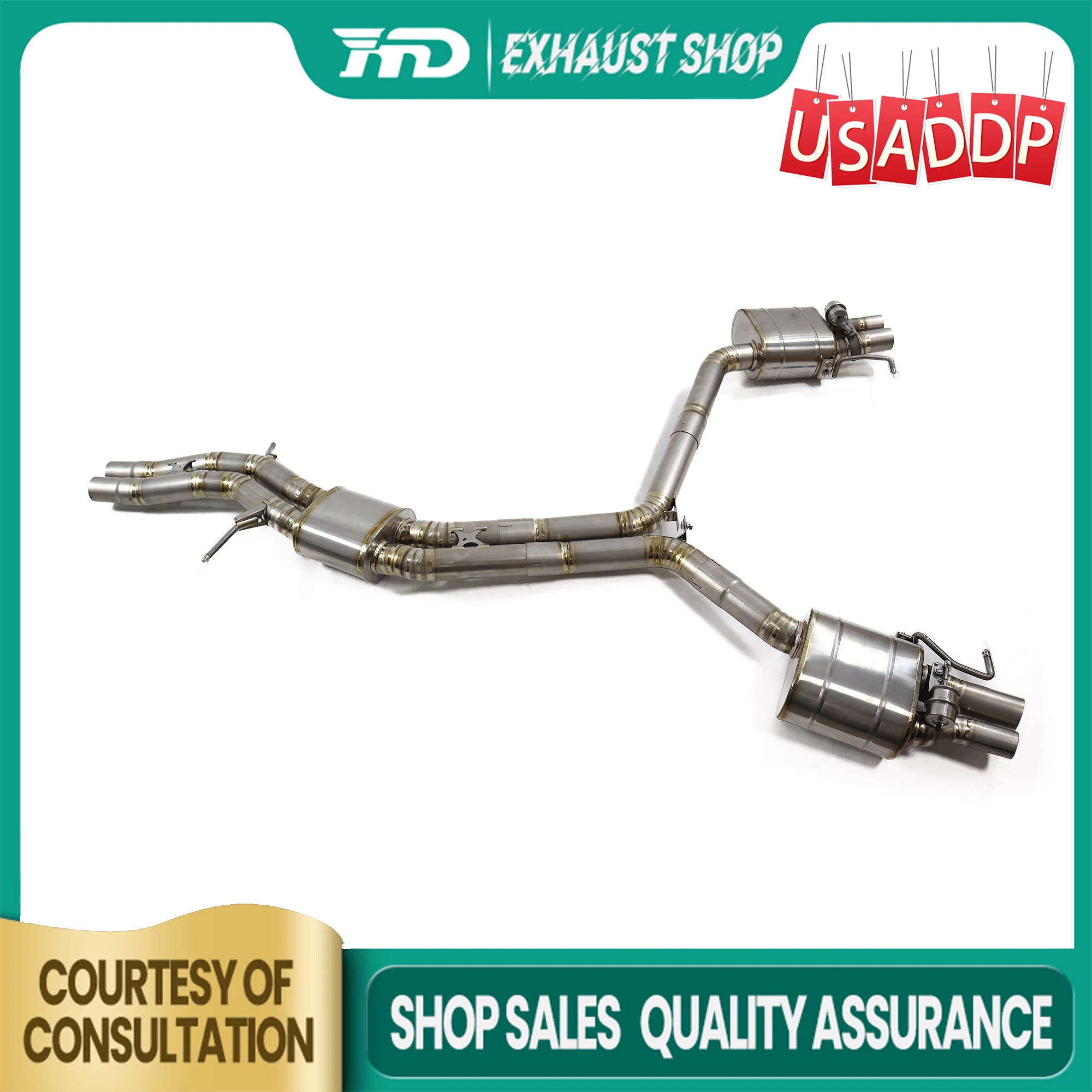 

HMD Exhaust Catback for Audi RS5 RS4 B8 4.2l Ti Vacuum valve Muffler Support customization High quality ﻿