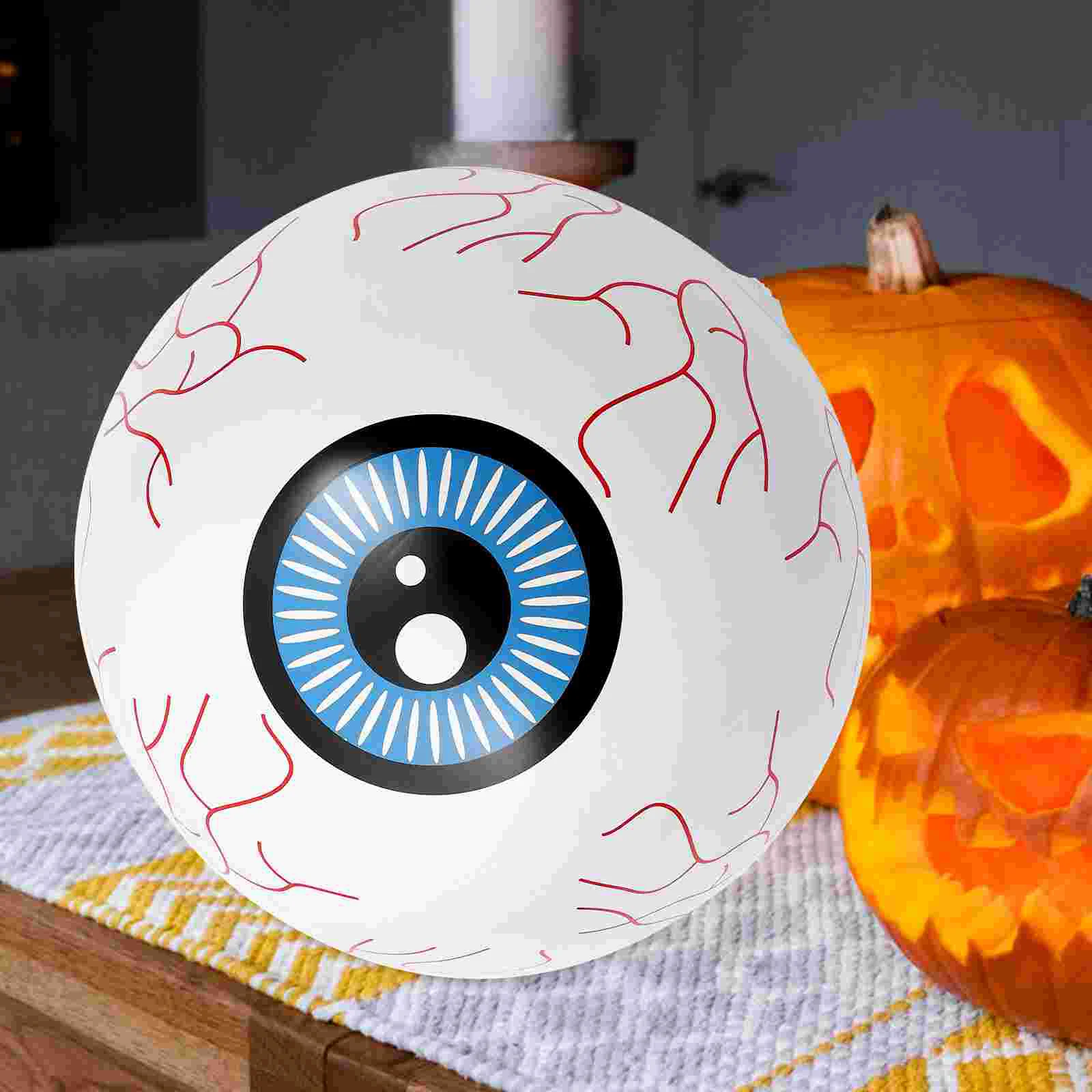 Glowing Eyeball Inflatable Decor Halloween Yard Decorations Outdoor Inflating Lights LED Pool Decorative Props