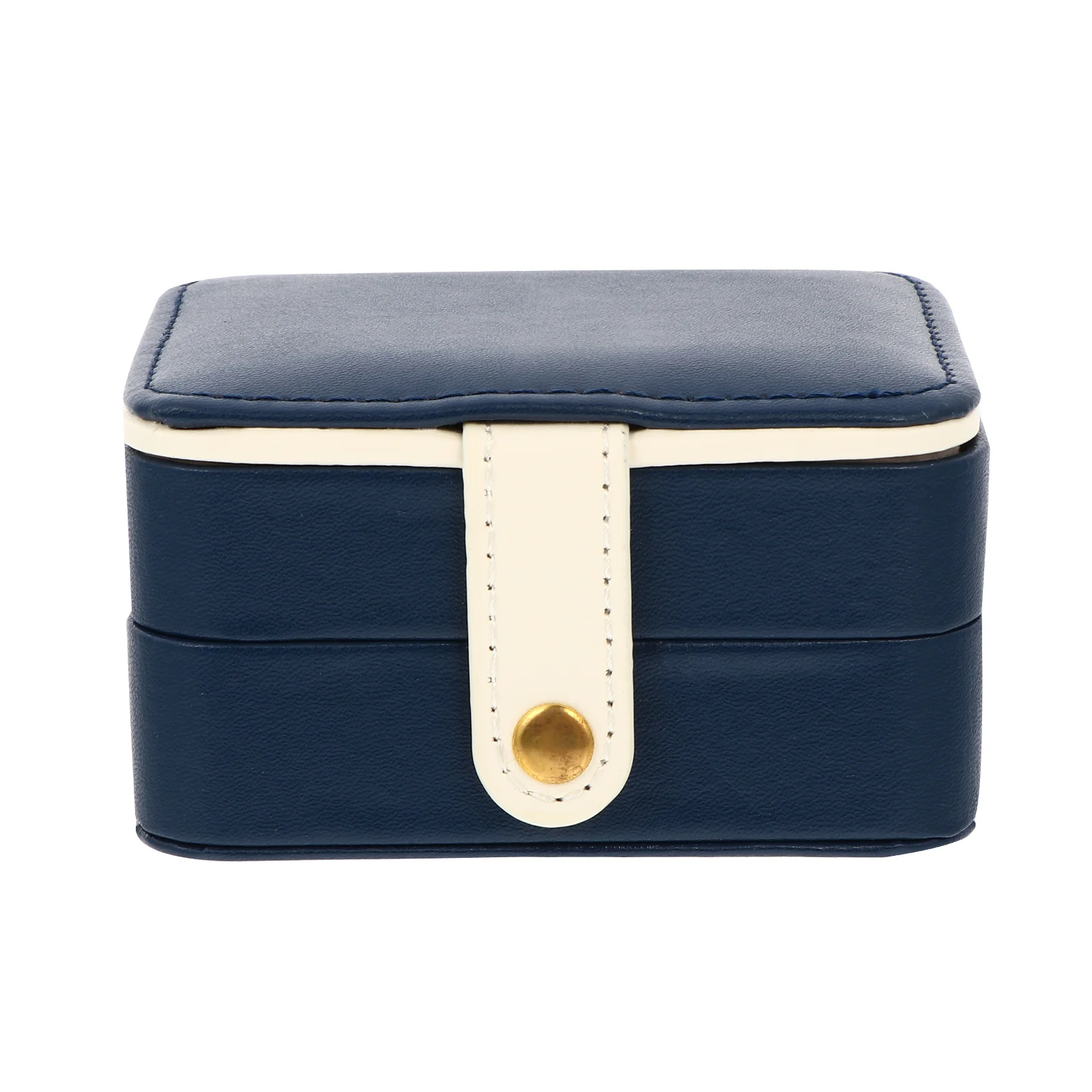 1Pcs Multilayer Jewelry Box PU Durable Organizer Storage Case Mirror Earrings Bracelets Rings Container Display