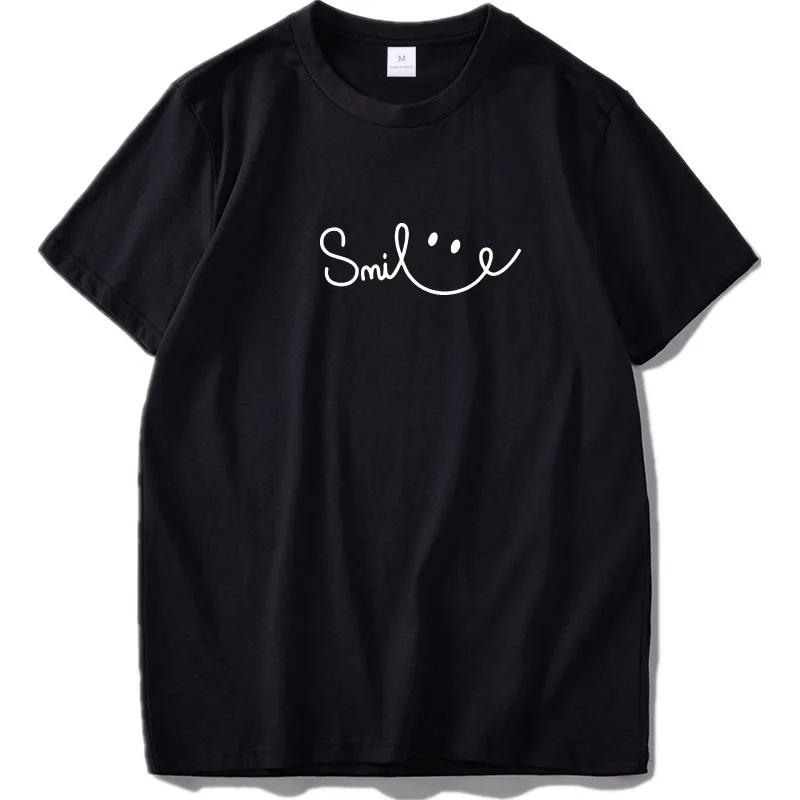 

Maymavarty T Shirt Smile Graphic Original Design Simple Life 100% Cotton Size Tops Tee Homme