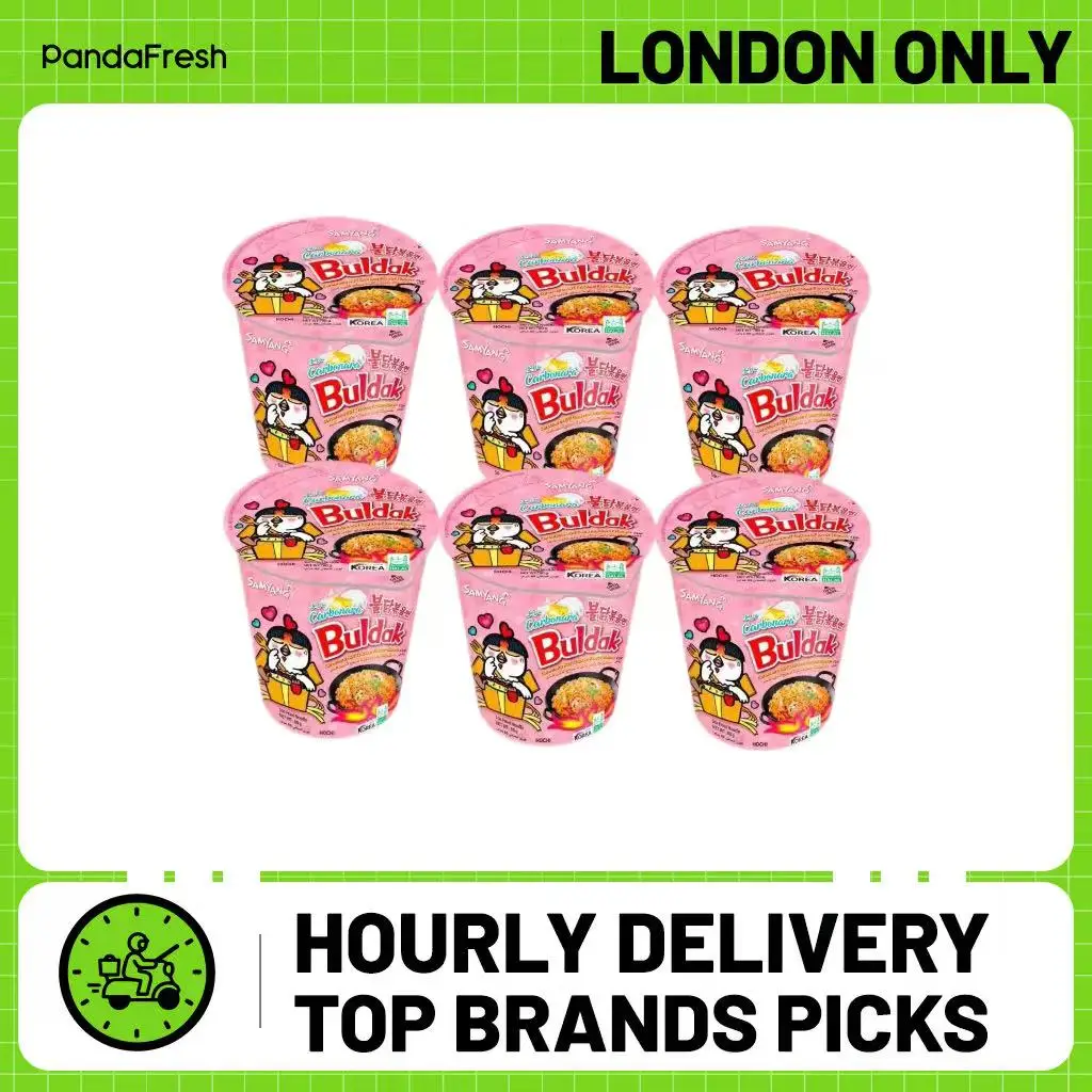 ساميانج، نودلز كريم نكهة الدجاج فائقة الحارة، عبوة من 6 قطع، 80 جرام لكل كوب