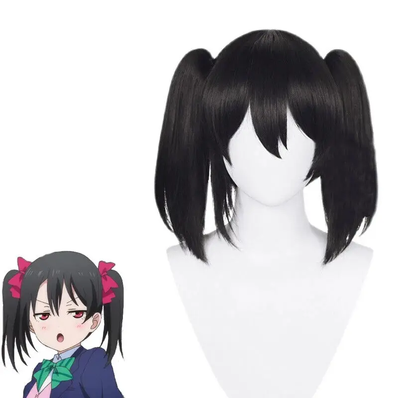 Love Live LoveLive Perfect Dream Project Nico Yazawa Black Ponytail Cosplay Wigs