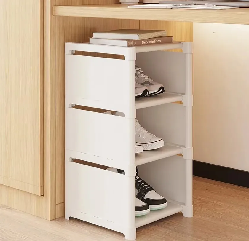 Stapelbarer Schuhregal-Organizer aus Vliesstoff, platzsparend, Aufbewahrung im Eingangsbereich/Schrank/Unterbett, Heimorganisation, einfache Montage – Detail 5