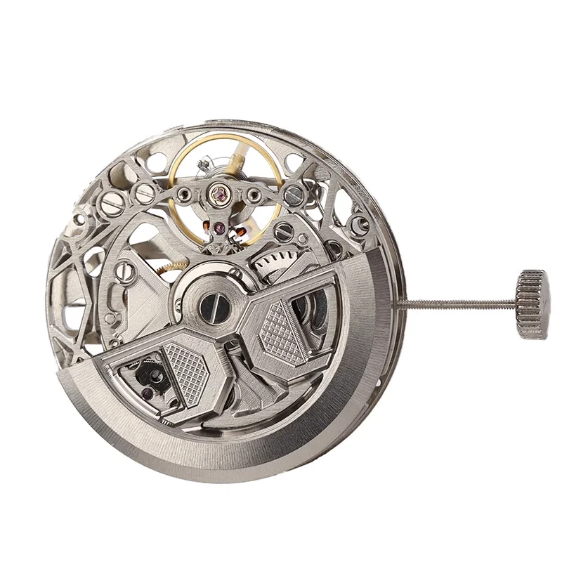 Механический механизм для часов 1A05A, трехстрелочный скелетон, резной передний открытый баланс, полностью автоматический механический механизм, 21 бриллиант