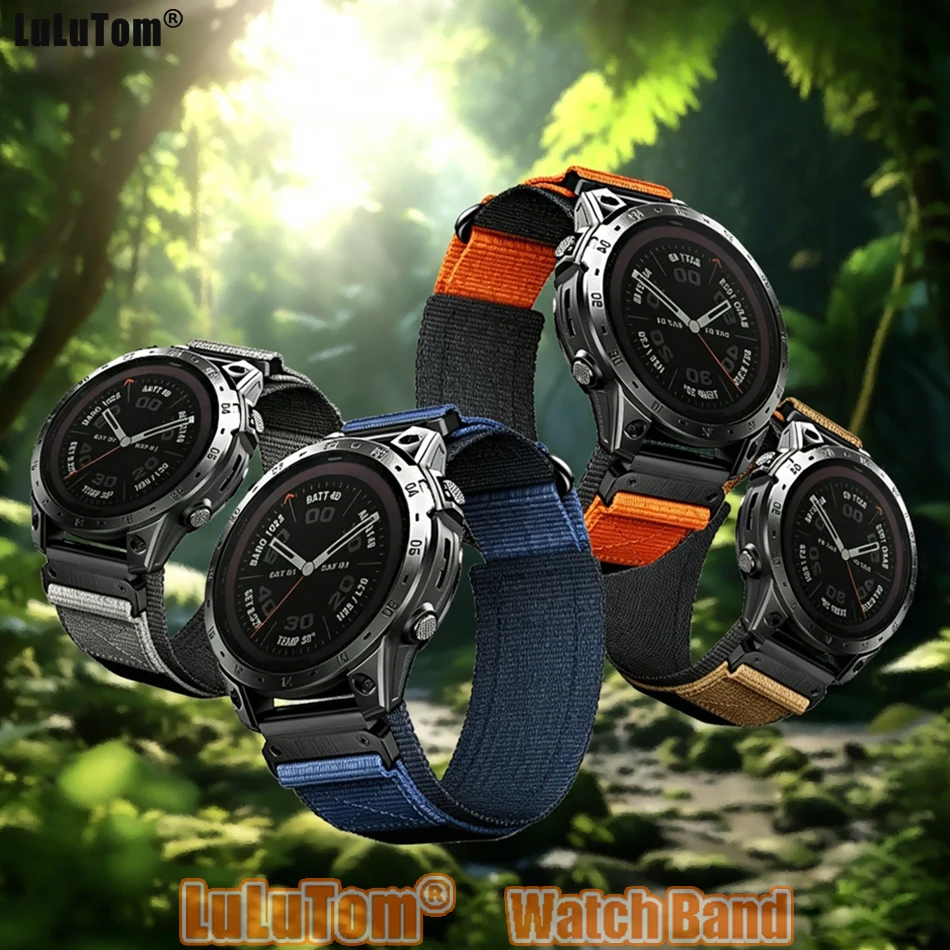Outdoor Sports Nylon Band for Garmin Watch Fenix 8 7X Pro 6X 5X Enduro 3 Velcro Strap For Garmin Tactix 7Pro Instinct 2X 22/26mm