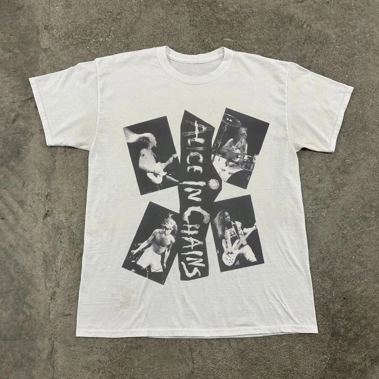 تي شيرت Retro Alice in Chains Rock، تي شيرت أبيض للرجال والنساء، مقاس S-4XL- أزياء كاجوال للارتداء اليومي