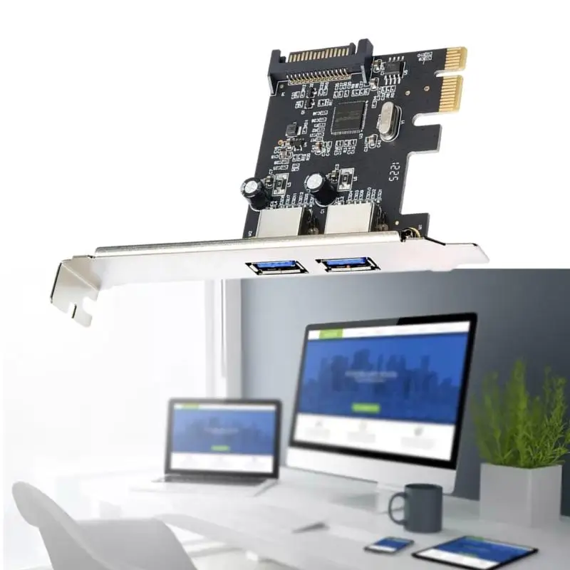 D7YC PCIe a puertos CARD USB3.0 PCIEXPress a expansión USB actualizada para PC escritorio