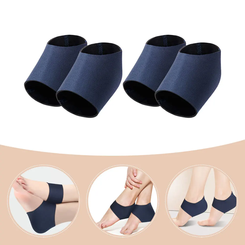 

2 Pairs Reusable Socks Toeless Foot Protectors Breathable Heel Sleeves For Dry Cracked Feet Lightweight Portable Foot Sleeves
