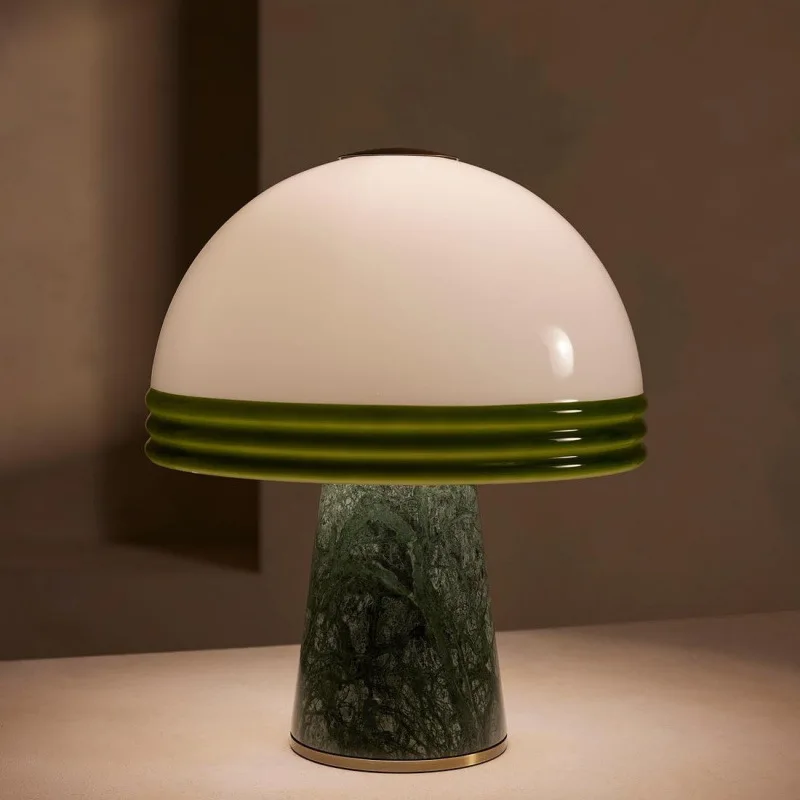 

Bedroom bedside lamp Modern minimalist ceramic mushroom guest dining room decoration Portable