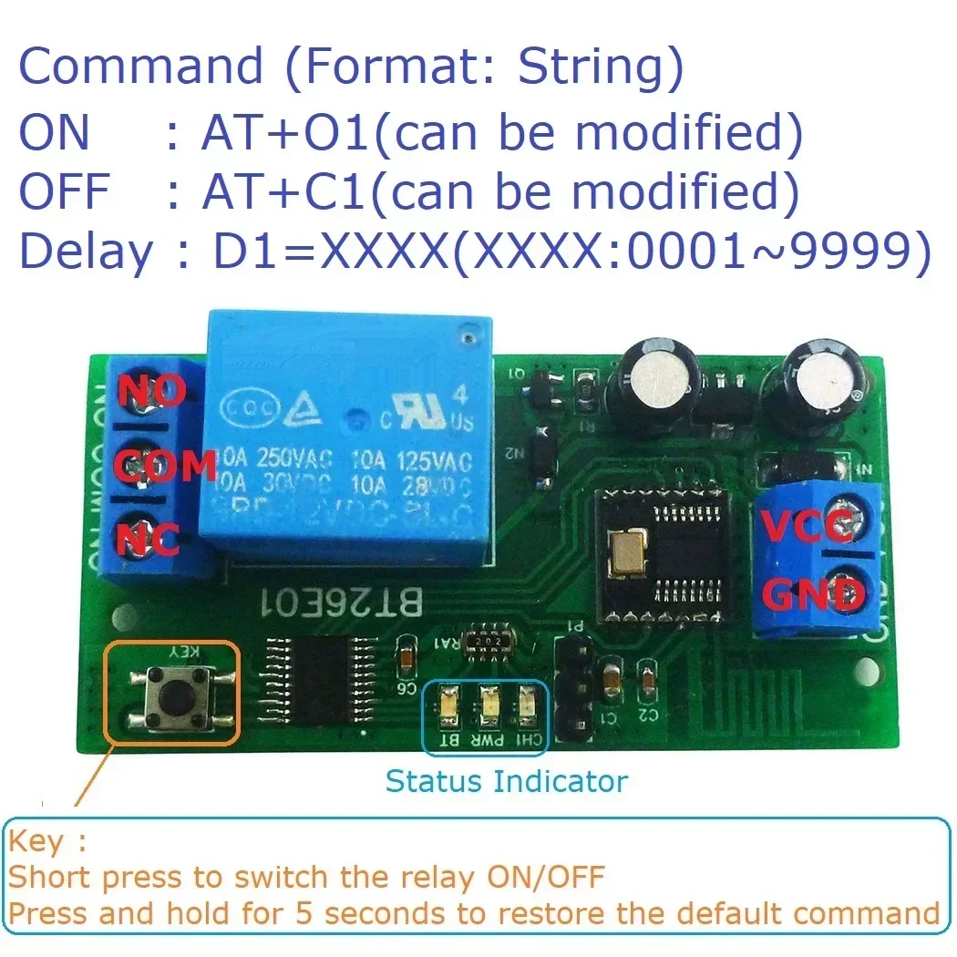 

DC 12V For IOS Android Bluetooth 2.4G RF Remote control IOT Module Command customization Switch Board Arduino