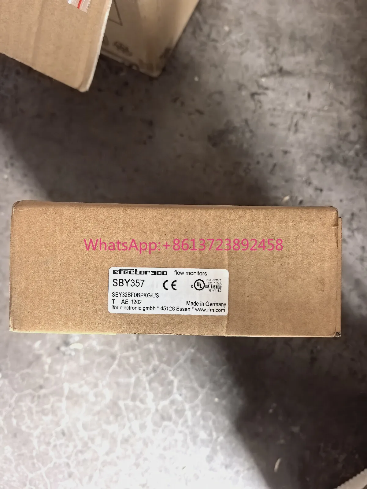 IFM SBY357 flow sensor with check valve, high quality
