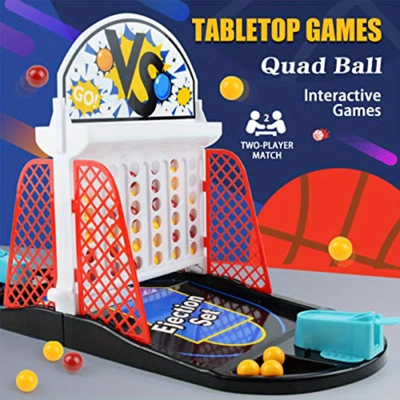 

Catapult Basketball Machine — A 2-Player Tabletop Arcade Game, Perfect for Casual Parties and Gatherings