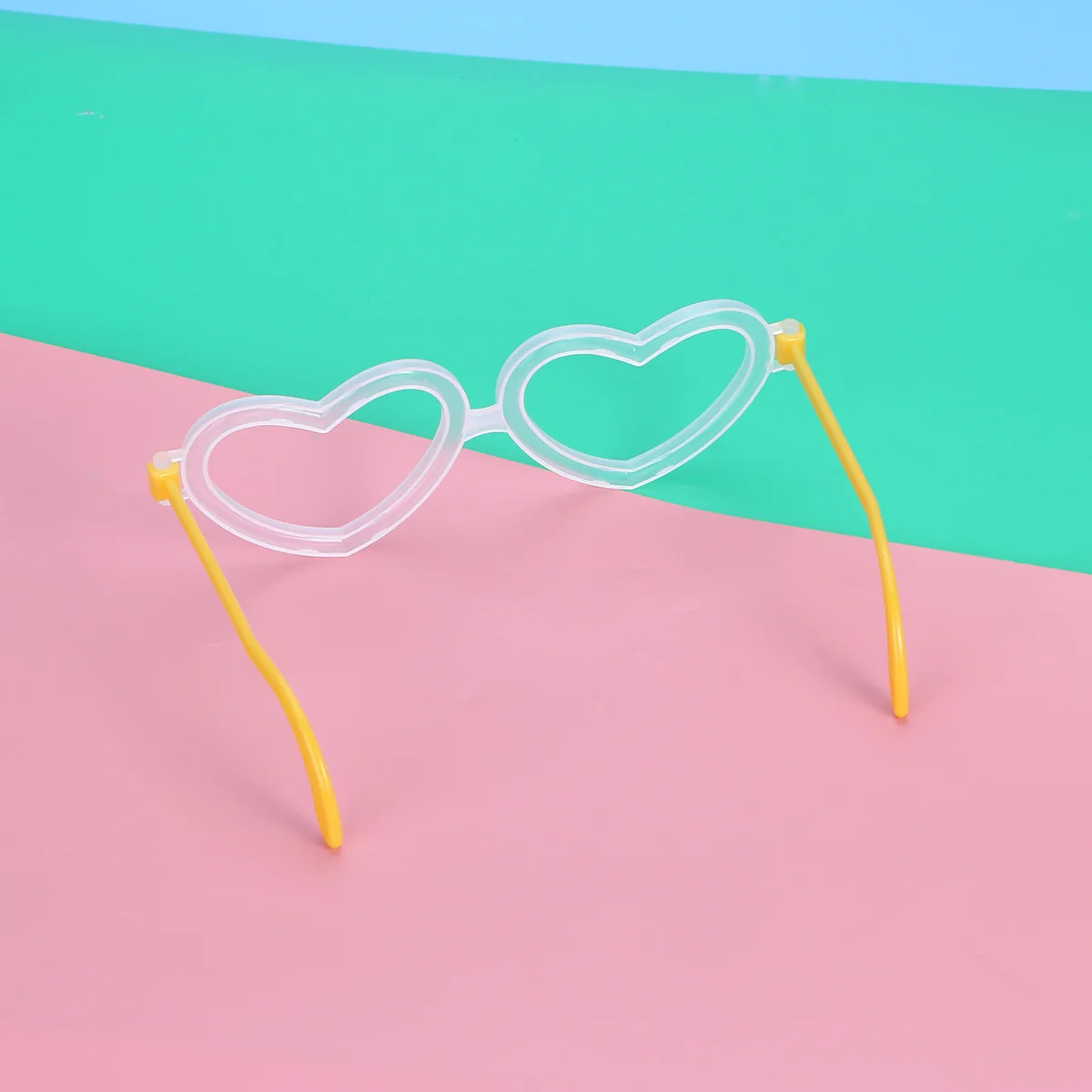 30개 형광 하트 모양 안경 간편 착용 휴대용 파티 용품 야간 야외 행사 발광 안경