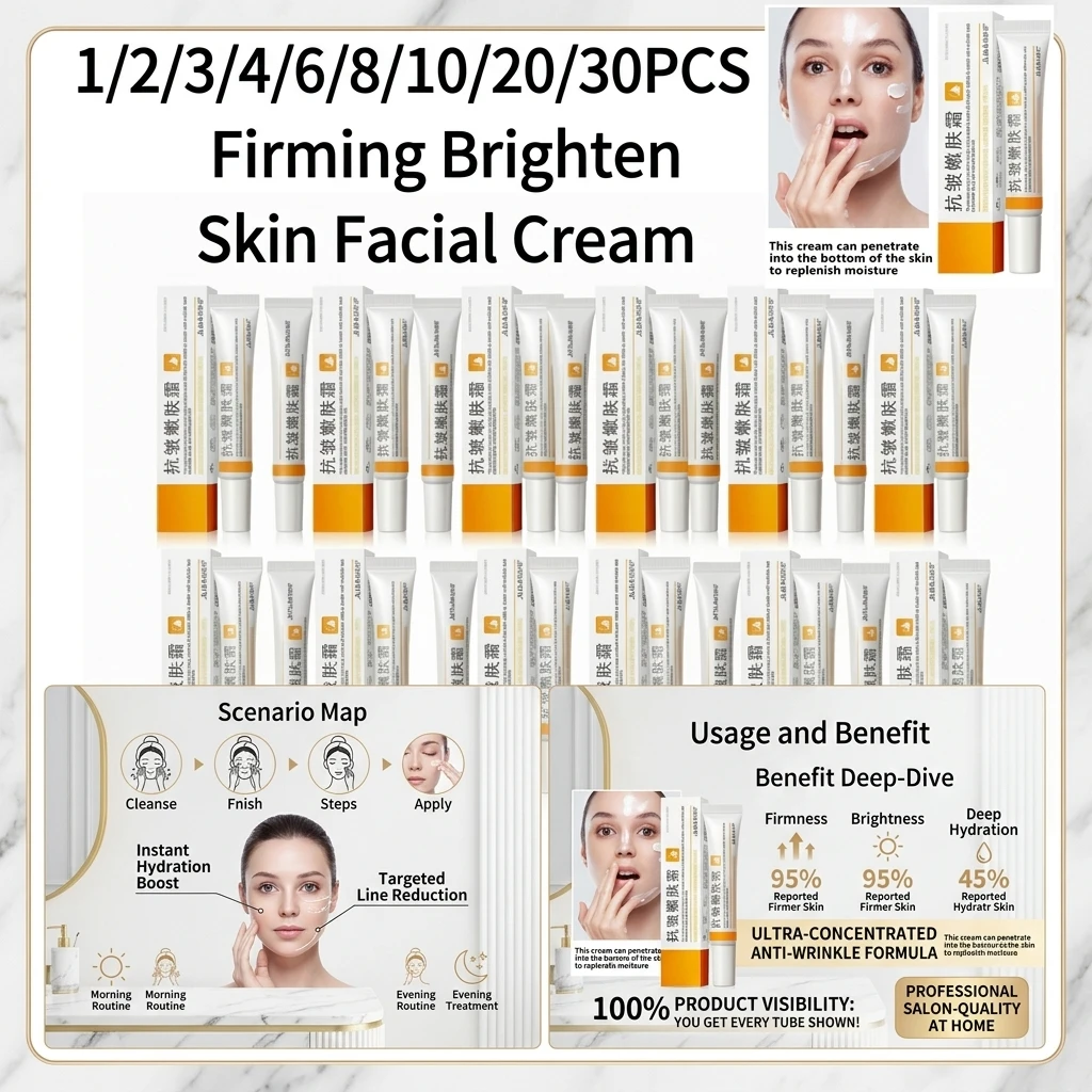 1-3PCS Instant Anti Wrinkle Cream Korean Face Cream Moisturizing Fades Fine Lines Lifting Firming Brighten Skin Facial Cream