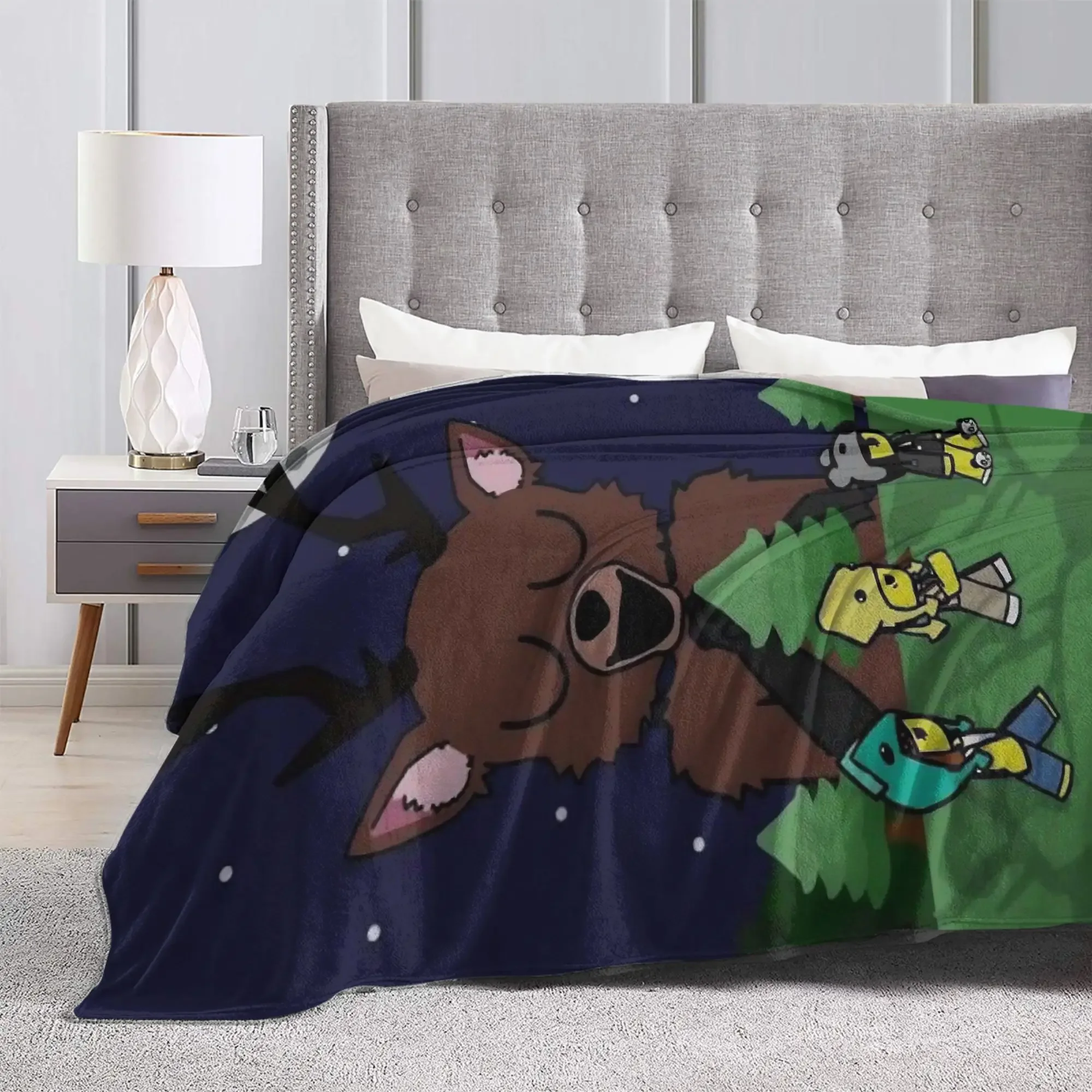 Horror 99 Nights in the Forest The Deer Blankets Flannel Awesome Warm Throw Blankets for Bedding Lounge Autumn/Winter