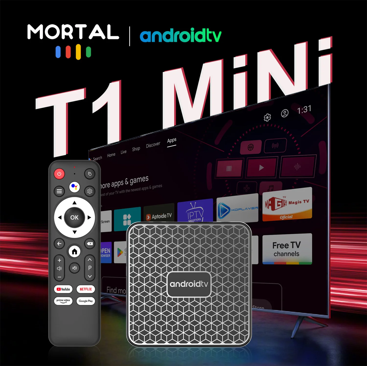 

New Mortal T1mini TV Box RK3518 Dual WIFI+Bluetooth Android 14.0 TV Box