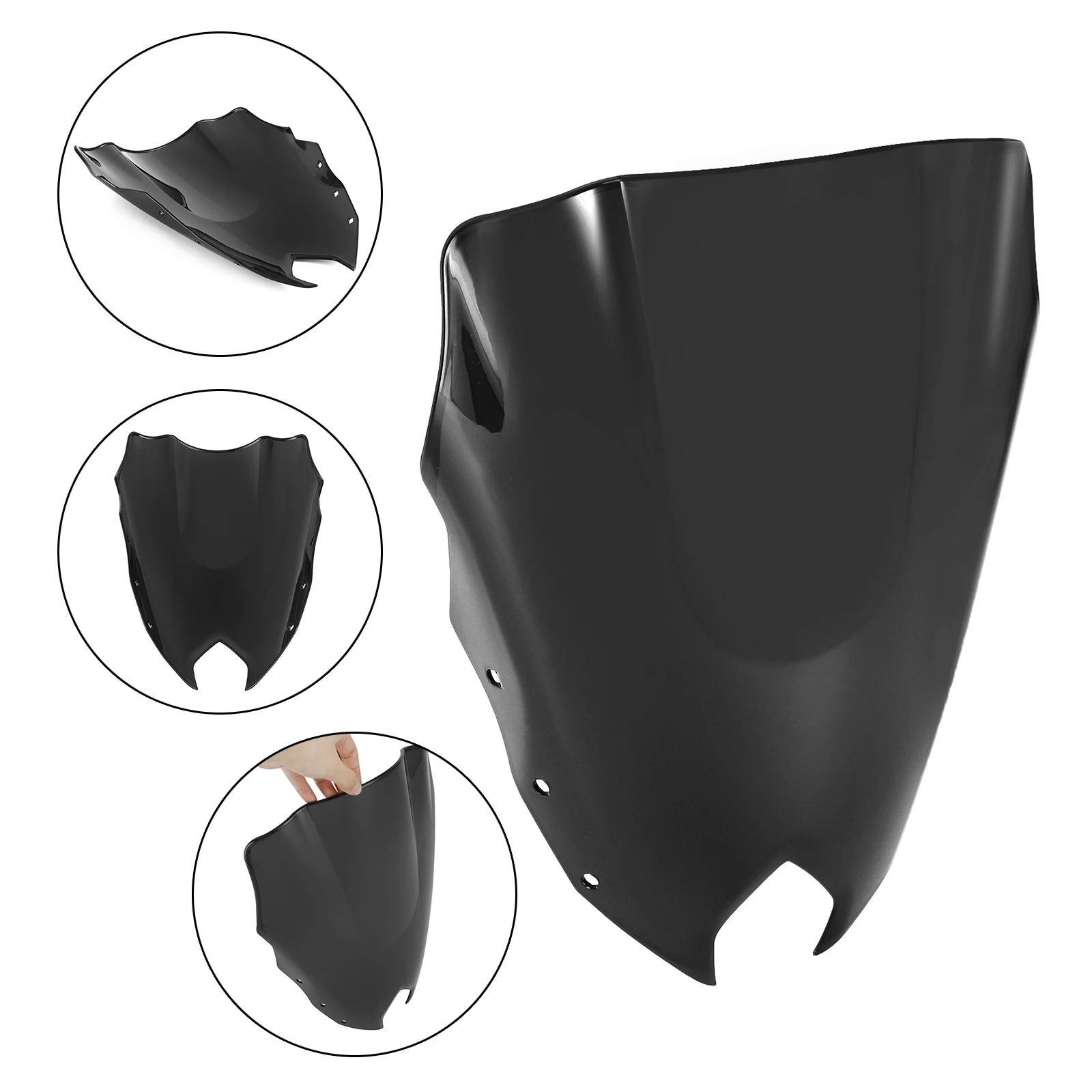 ABS دراجة نارية مزدوجة فقاعة الزجاج الأمامي الزجاج الأمامي صالح لل ياماها FZ6R FZ-6R FZS600 2009 2010 2011 2012 2013 2014 2015