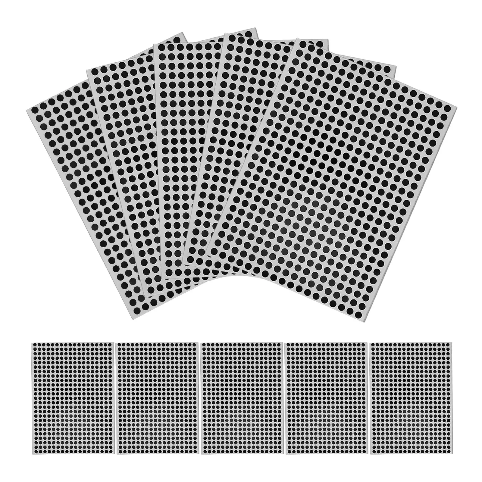 

10 Sheets Blank Circular Dot Stickers Self-Sticking Color Classification Labels for Food Containers Reusable Bottles Drawing DIY