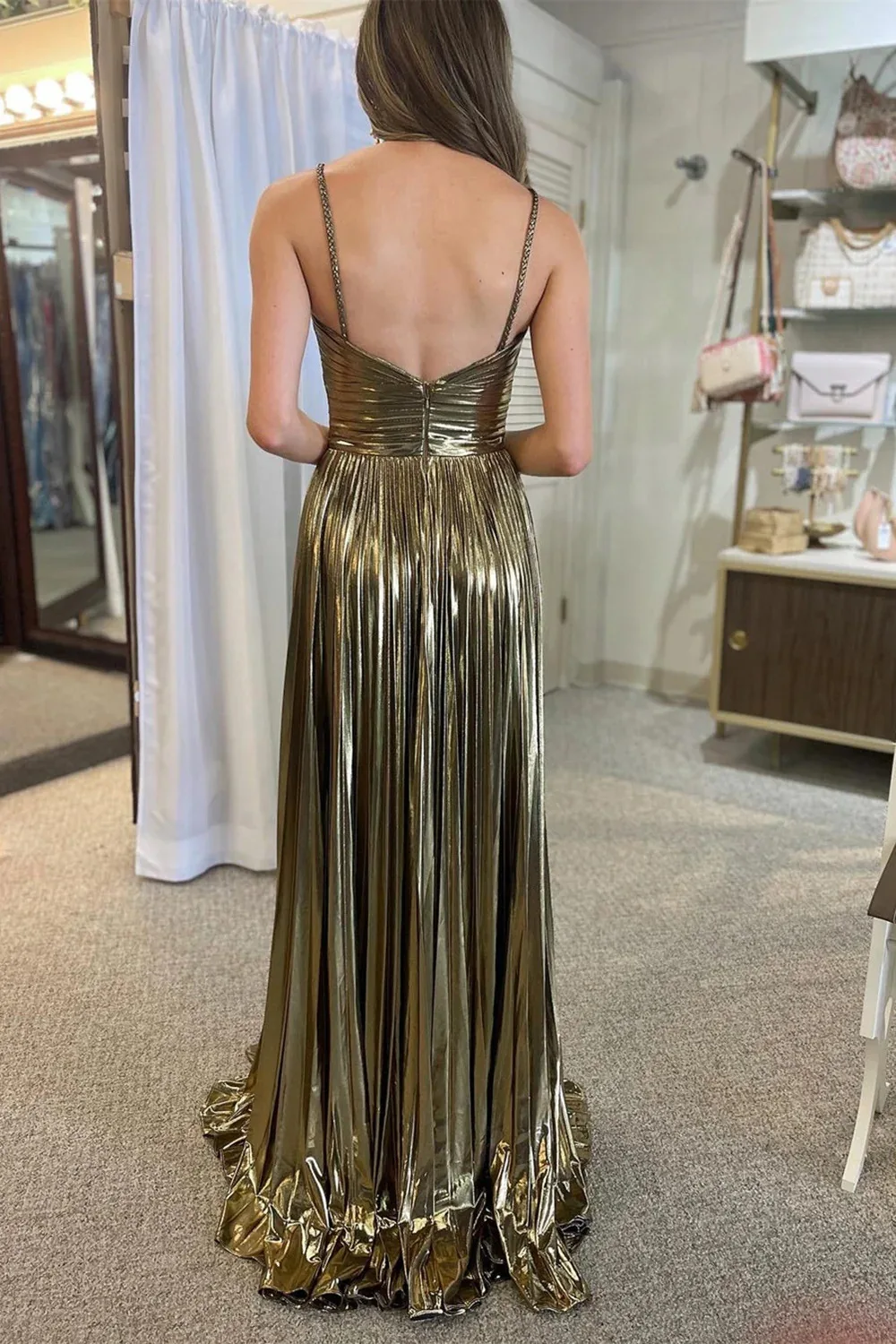 Luxurious Women Metallic Evening Party Dress Sexy Off Shoulder Halter Corset Guest Cocktail Host Mermaid Maxi Dress Prom Gown