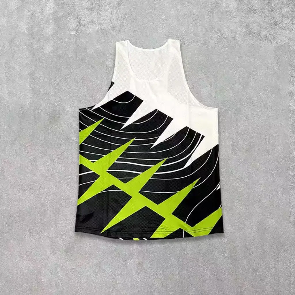 Mens Run Vest Sleeveless Tank Top Speed Fitness Athletics Track Field Singlet Breathable Summer Lightweight Gym Shirt Tee
